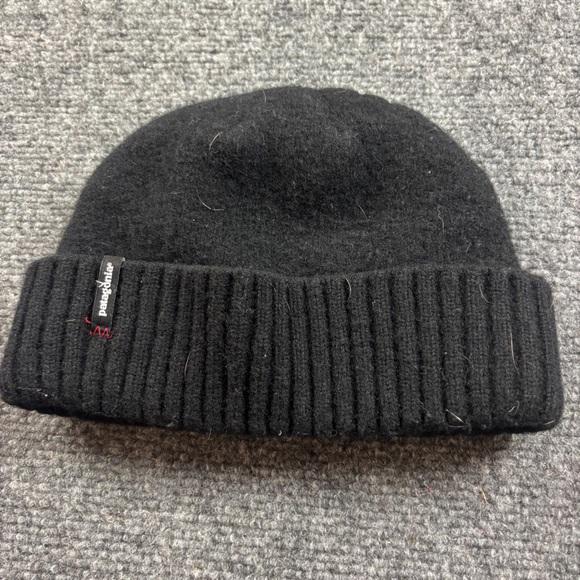 Patagonia Other - PATAGONIA Black Wool Blend Cuffed Beanie Winter Hat One Size Fits Most